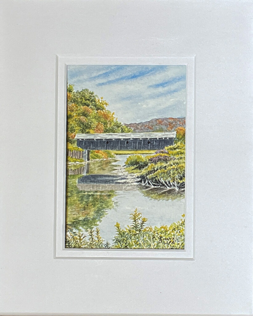 Painting of Fitch's covered bridge